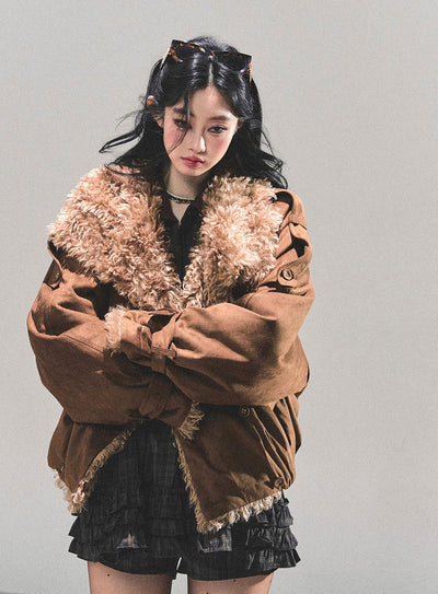 Lambswool Shearling Cold-Proof Coat DIA0666