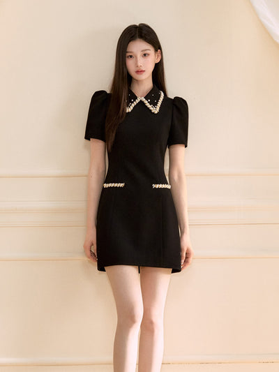 Starry Black A-line Dress OSH0133