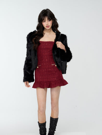 Red Luxurious-Style Suit Jacket/Dress 4MU0180
