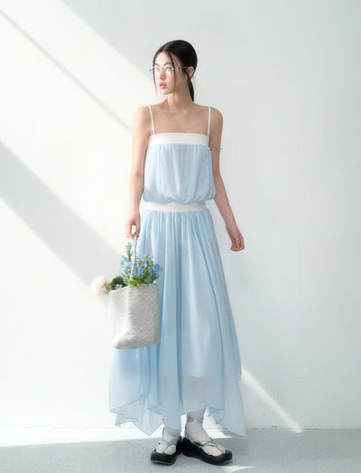 Pleated Camisole/Irregular Skirt LAL0182
