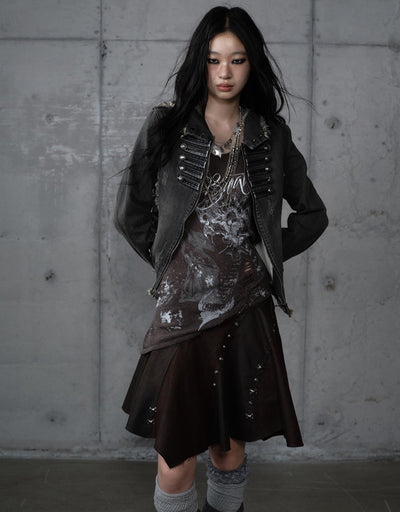 Denim Detachable Hooded Jacket NOR0202