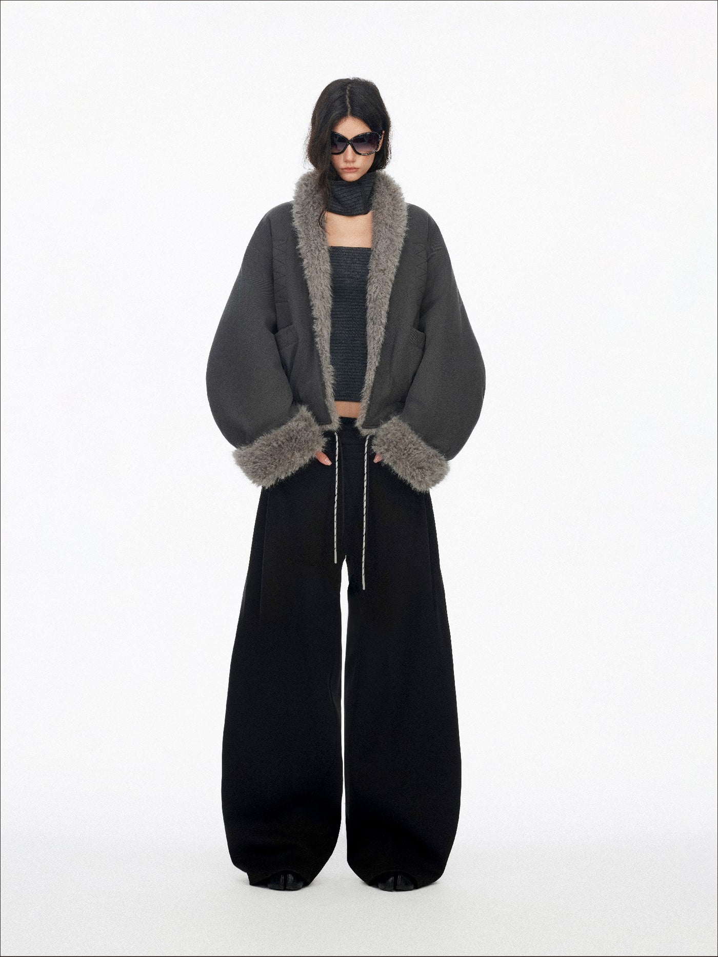 Fur Collar Patchwork Cotton Coat SAL0198