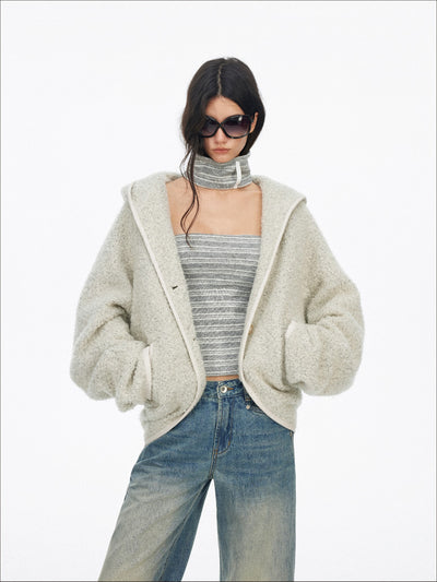 Drop Shoulder Loose Batwing Sleeve Jacket SAL0195