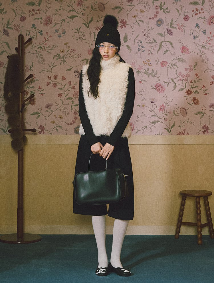 Eco-friendly Stand Collar Fur Vest LAL0238