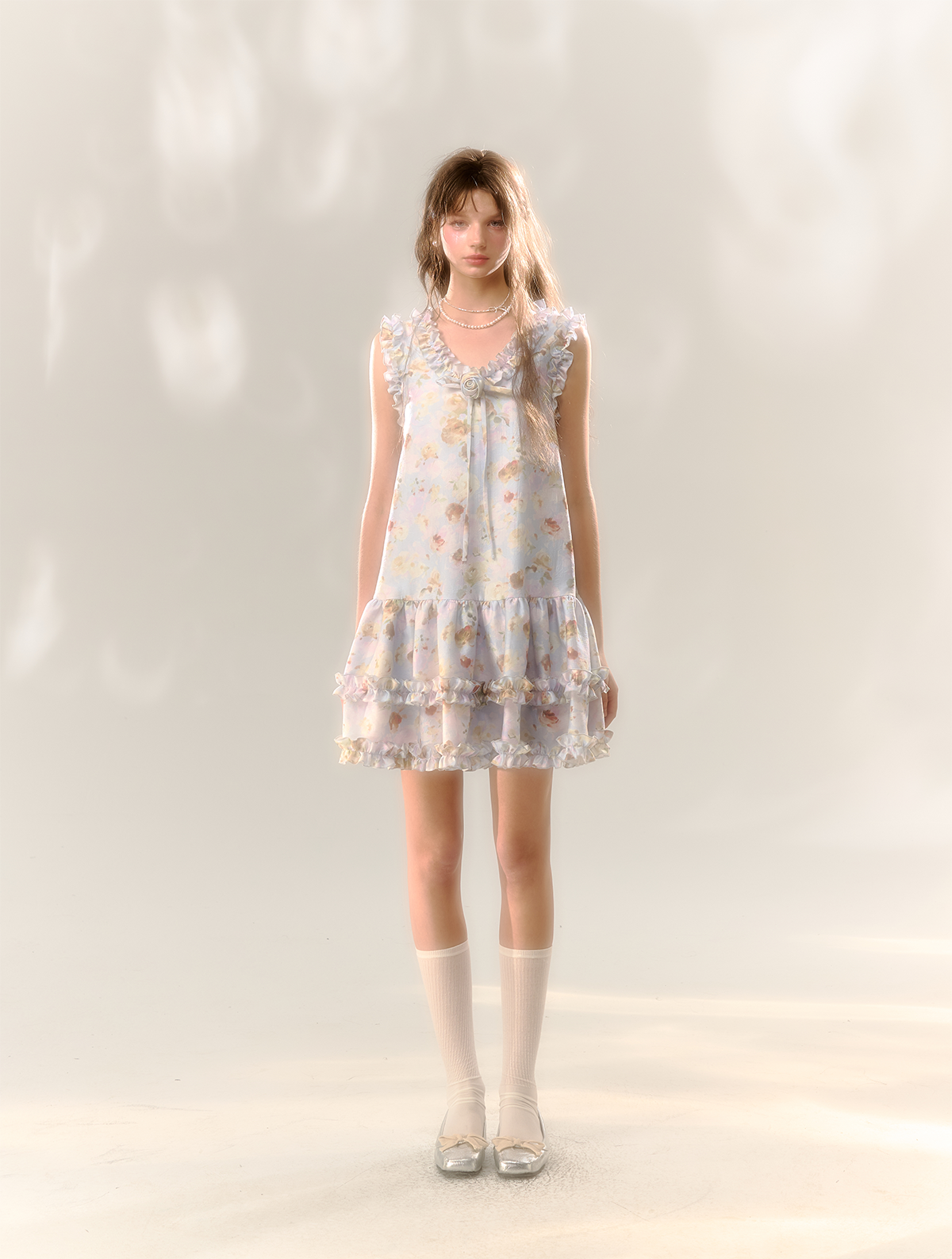 Flower Fairy Sleeveless Suspender A-line Dress SUN0066