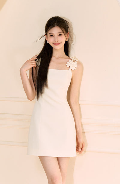 Flower Strap Suspender Dress OSH0177