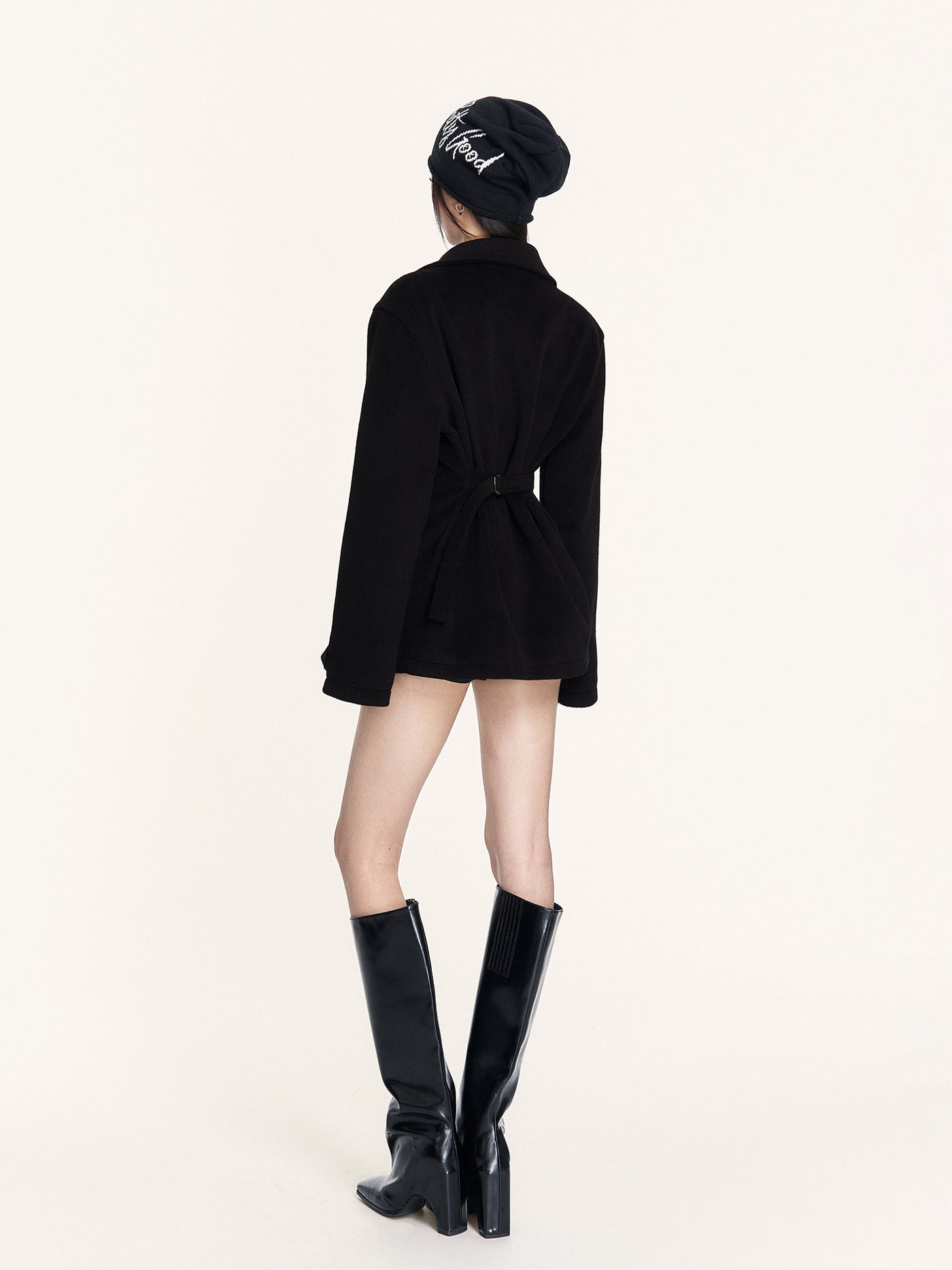 Black Street Style Oversized Jacket VOC0484