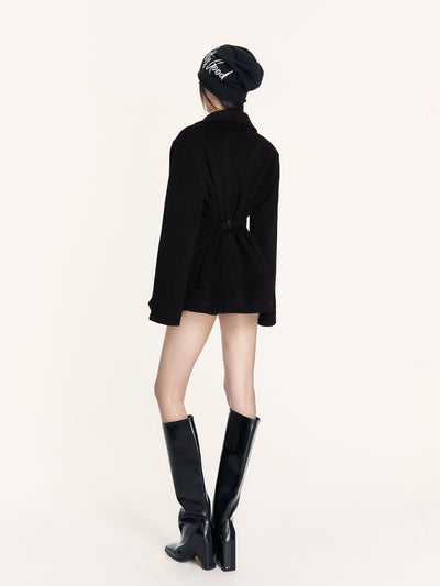 Black Street Style Oversized Jacket VOC0484