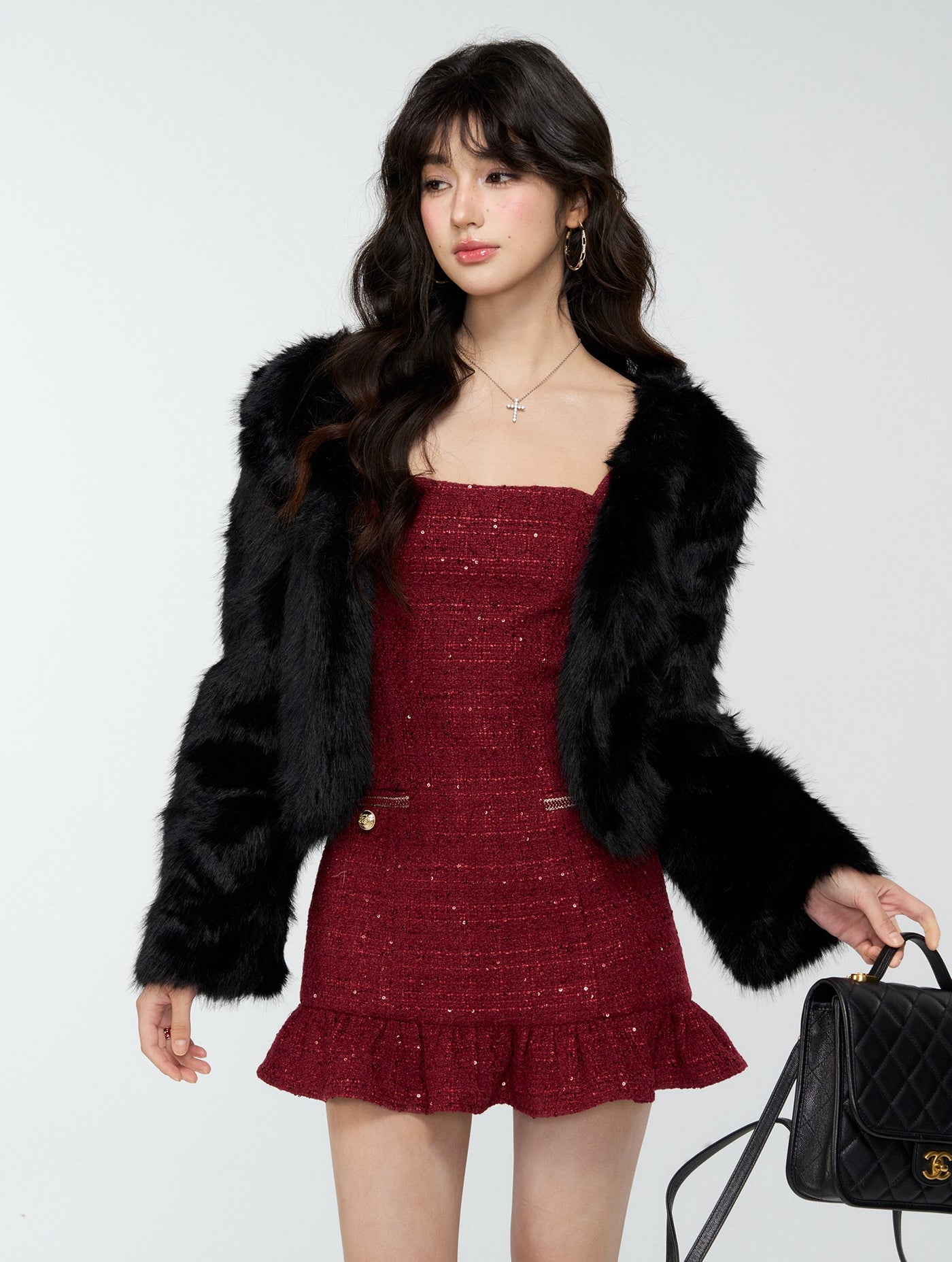 Red Luxurious-Style Suit Jacket/Dress 4MU0180