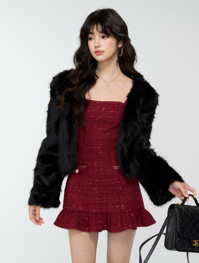 Red Luxurious-Style Suit Jacket/Dress 4MU0180
