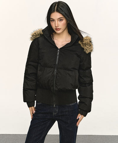 Fur Collar Hooded Bread Down Jacket ANA0082