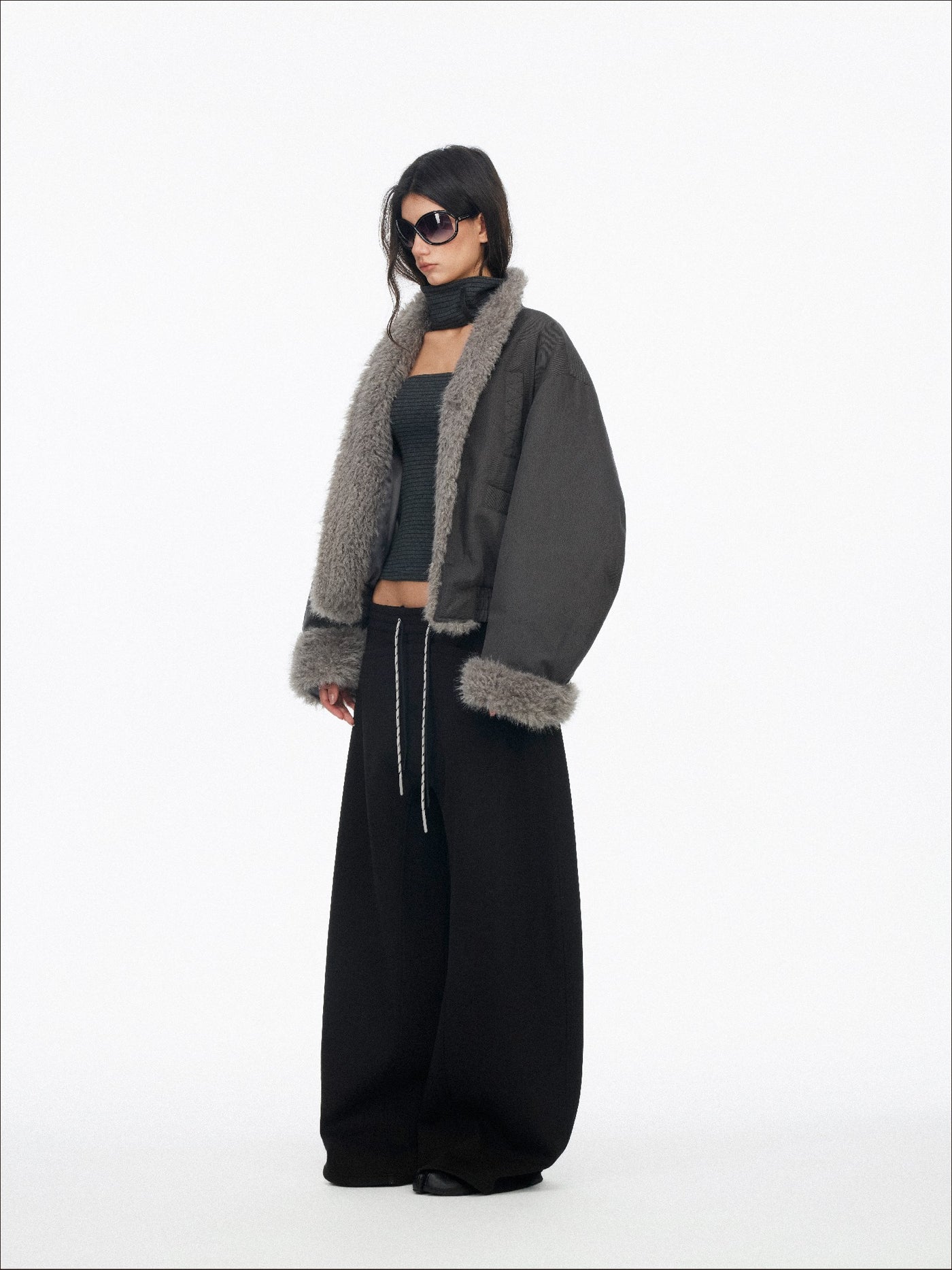 Fur Collar Patchwork Cotton Coat SAL0198