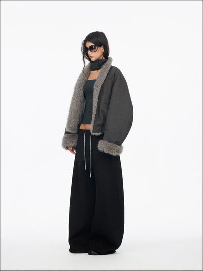 Fur Collar Patchwork Cotton Coat SAL0198