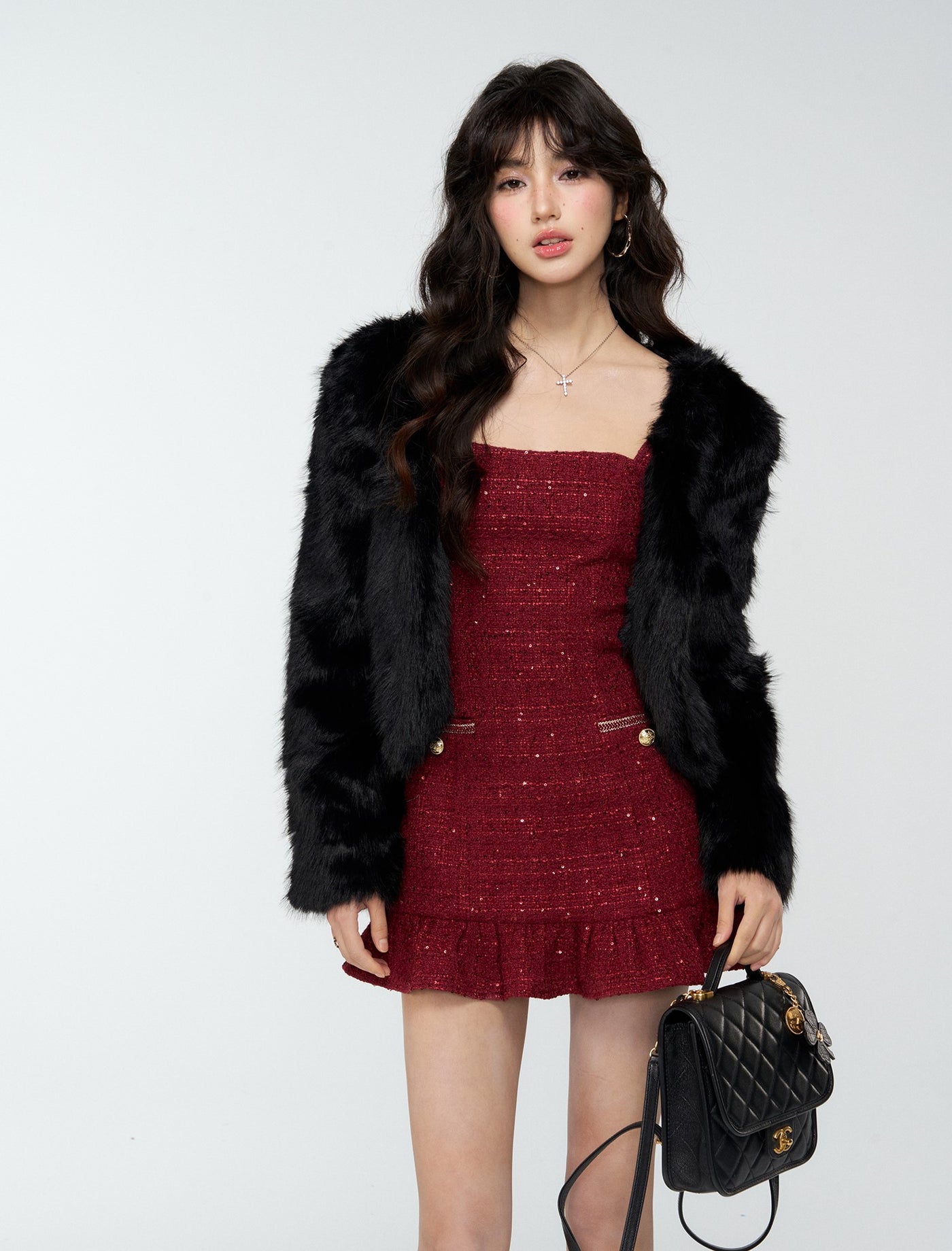 Red Luxurious-Style Suit Jacket/Dress 4MU0180