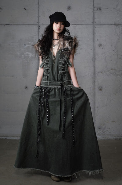 Punk Raw Edge Long Dress NOR0208