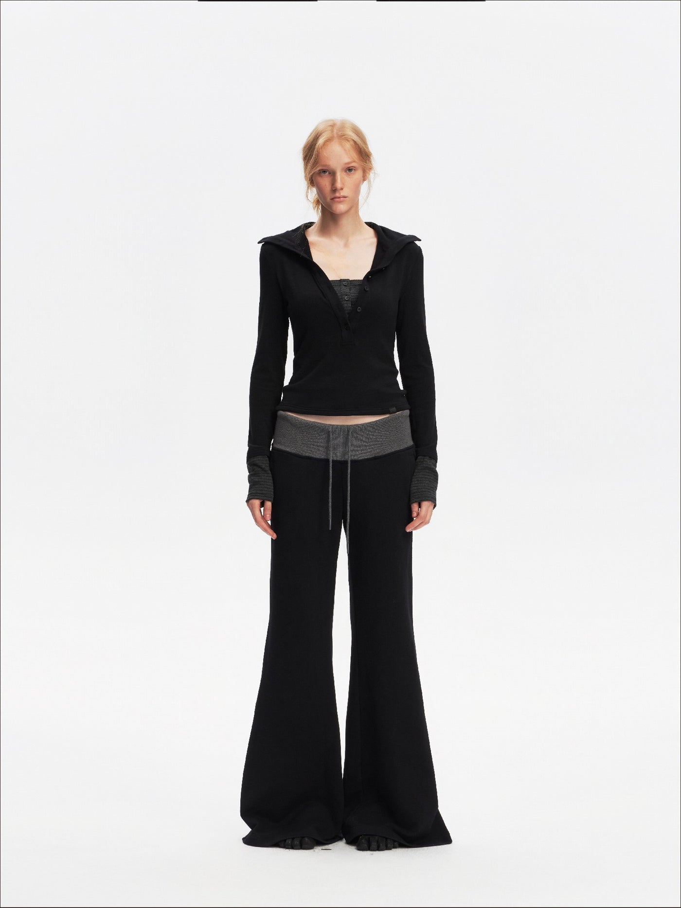 Stand Henley Collar Casual T-shirt SAL0204