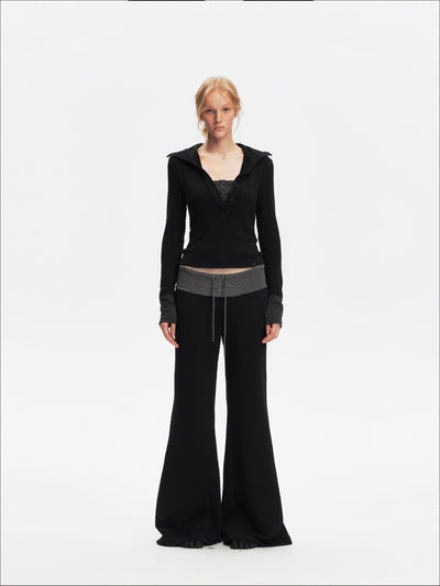 Stand Henley Collar Casual T-shirt SAL0204