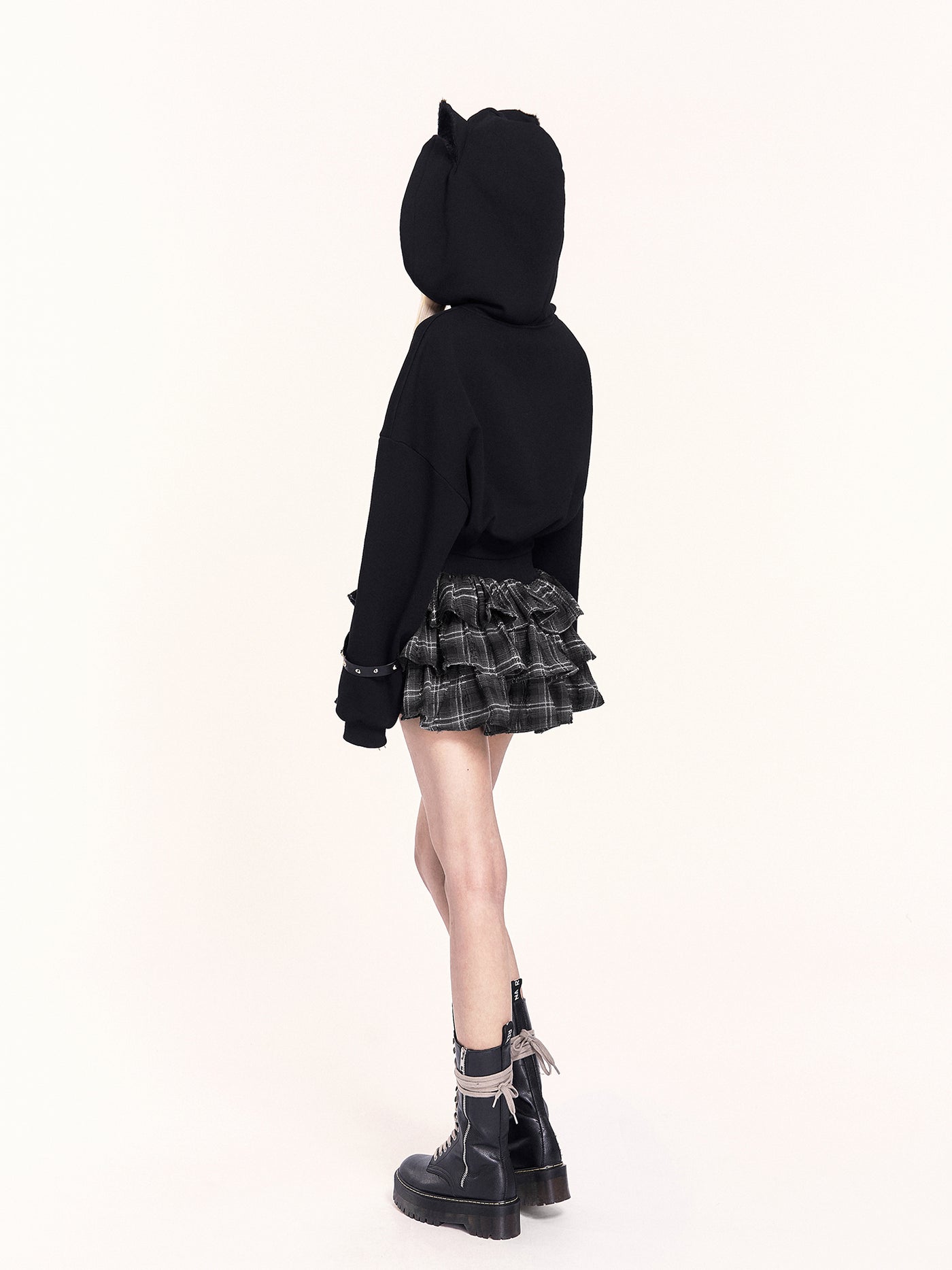 Plaid Elastic Cake Puff Skirt VOC0463