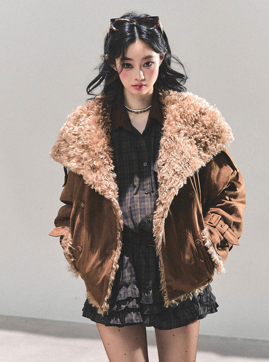 Lambswool Shearling Cold-Proof Coat DIA0666