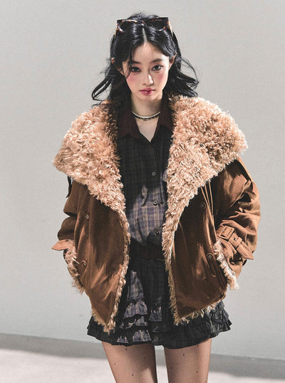 Lambswool Shearling Cold-Proof Coat DIA0666