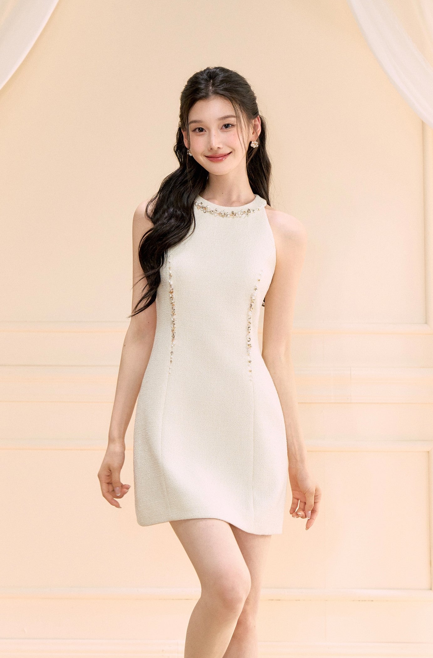 White Small Fragrance Dress OSH0164