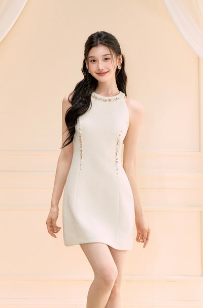 White Small Fragrance Dress OSH0164