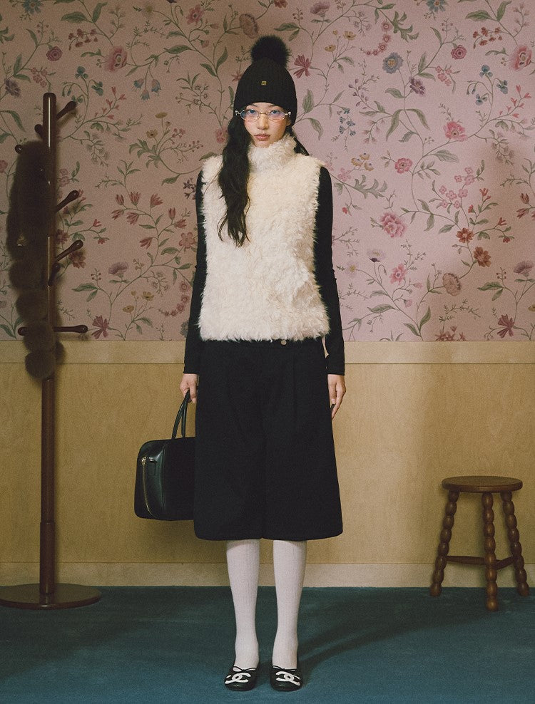 Eco-friendly Stand Collar Fur Vest LAL0238