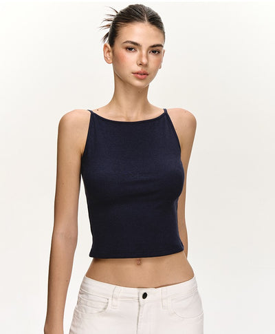 High-end Slim Sleeveless Short Top ANA0017