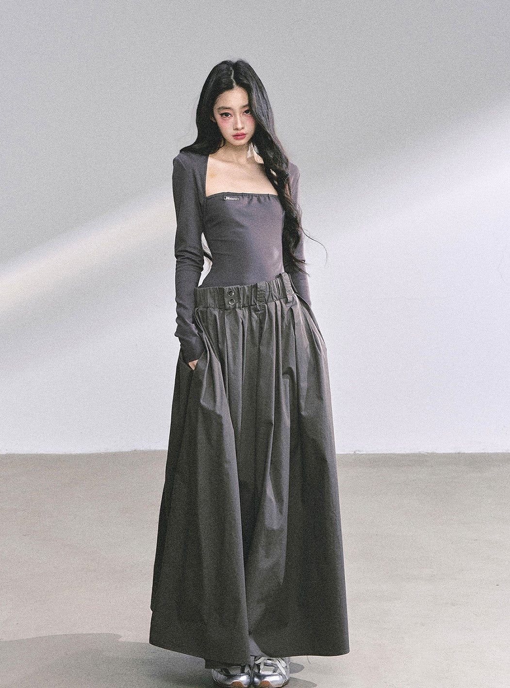Hepburn Style Long-sleeved Dress DIA0559