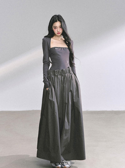 Hepburn Style Long-sleeved Dress DIA0559
