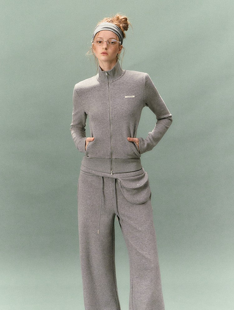 Stand Collar Slim Sweatshirt Jacket/Pants LAL0236