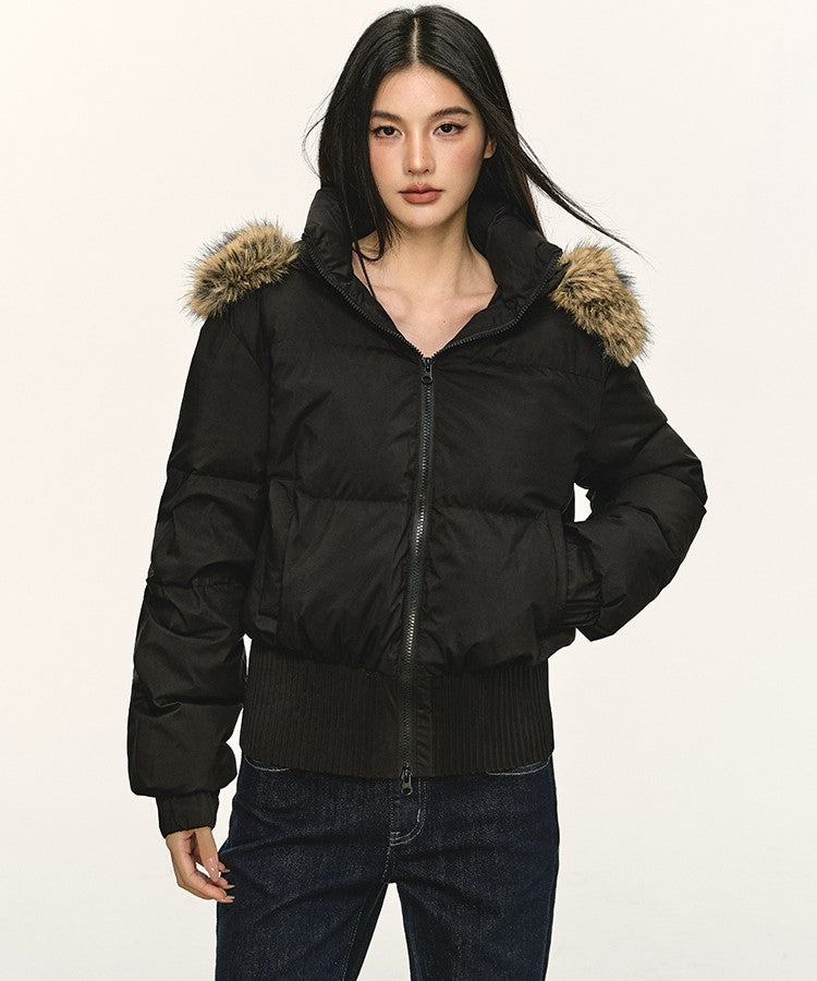 Fur Collar Hooded Bread Down Jacket ANA0082