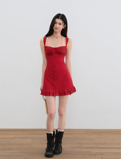 Romantic Suspender Short Dress LAL0195