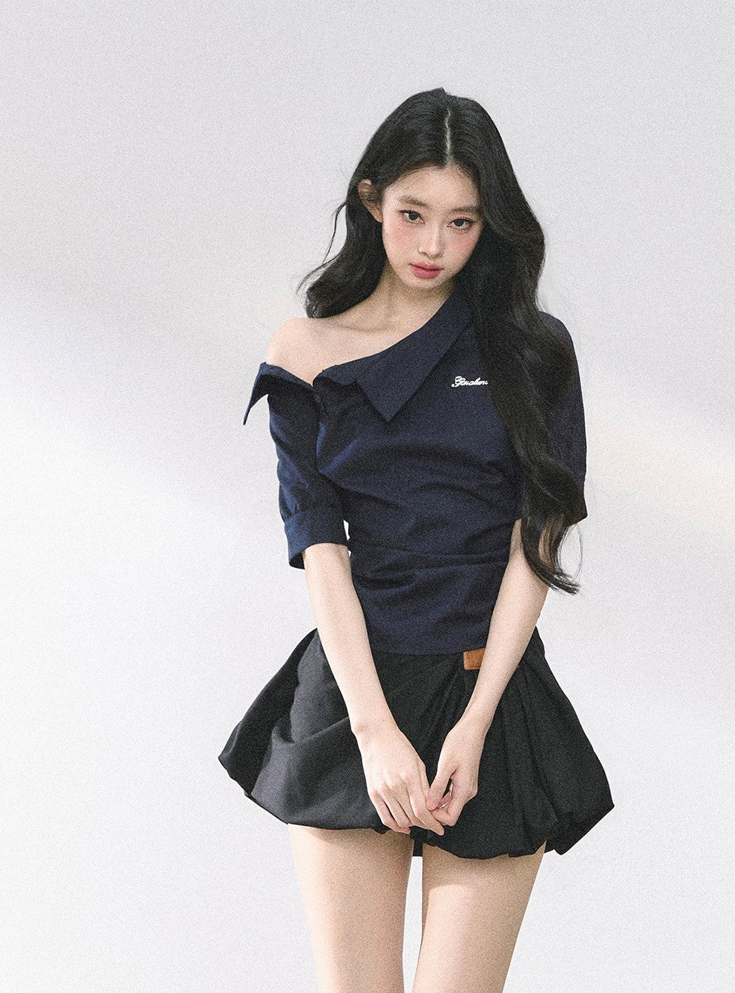 High-end French off-shoulder Shirt DIA0505