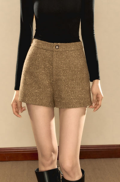 French Retro Luxurious Style Tweed Ribbon Jacket/Shorts OSH0075