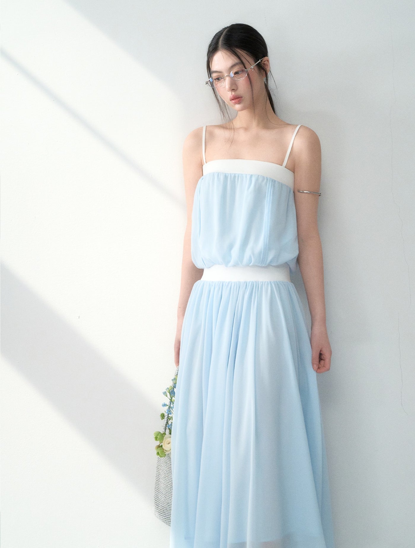 Pleated Camisole/Irregular Skirt LAL0182