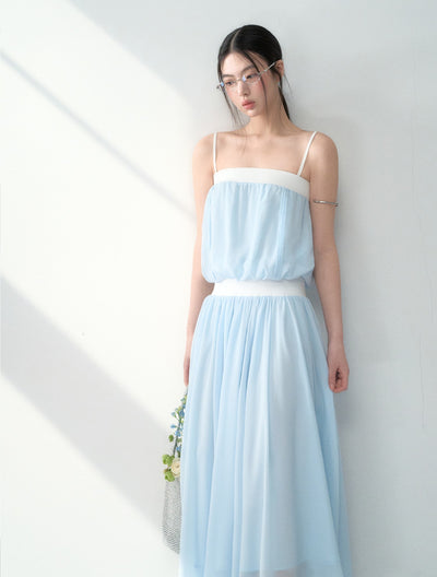 Pleated Camisole/Irregular Skirt LAL0182