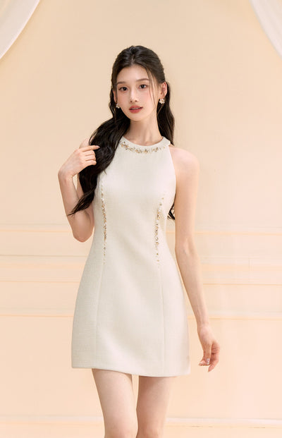 White Small Fragrance Dress OSH0164