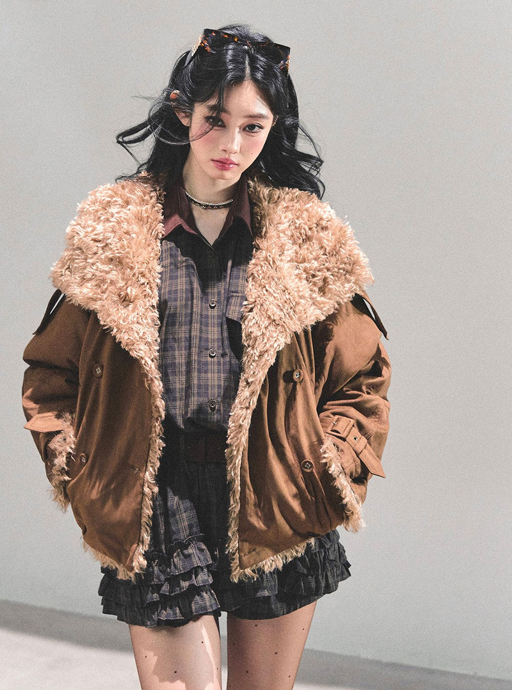 Lambswool Shearling Cold-Proof Coat DIA0666