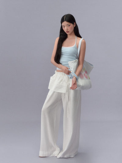 Lace Waistband Drape Pants LAL0212