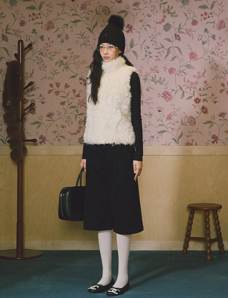 Eco-friendly Stand Collar Fur Vest LAL0238