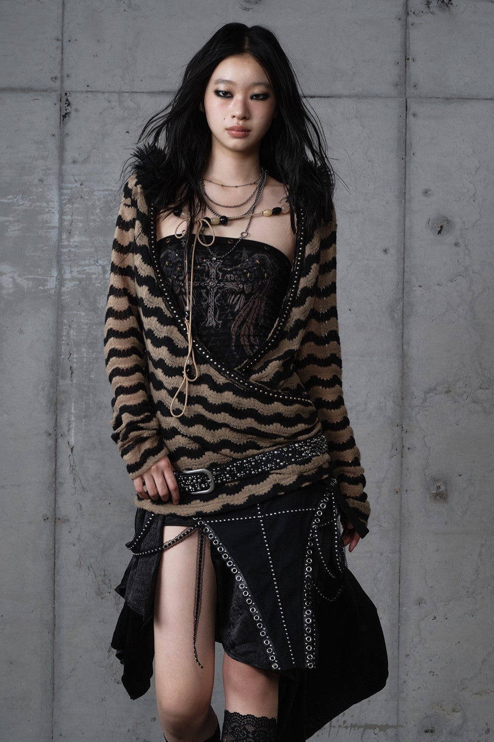 Lazy Style Striped Sweater NOR0194