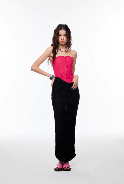 Mesh Fishbone Corset Dress 4MU0141