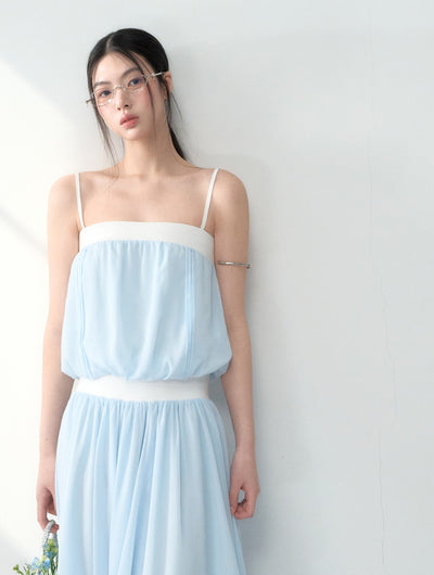Pleated Camisole/Irregular Skirt LAL0182