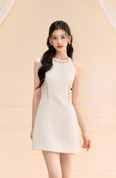 White Small Fragrance Dress OSH0164