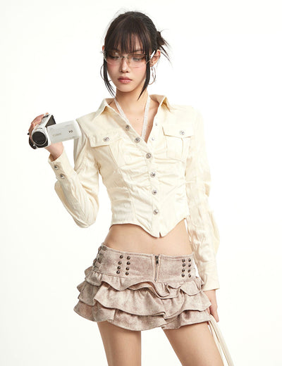 Puffy Short Cake Skirt UNC0281