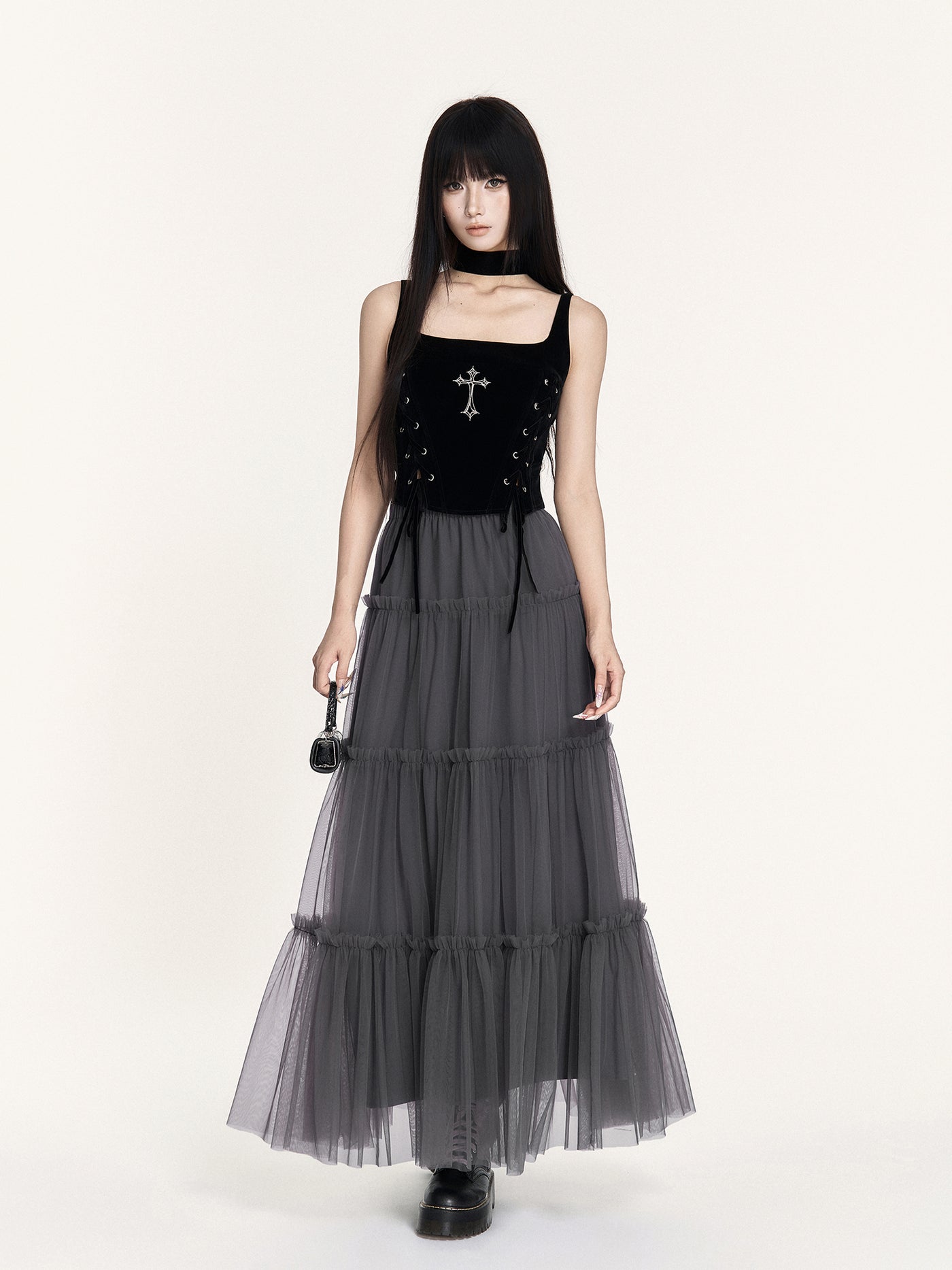 Romantic Irregular Mesh Cake Skirt VOC0436