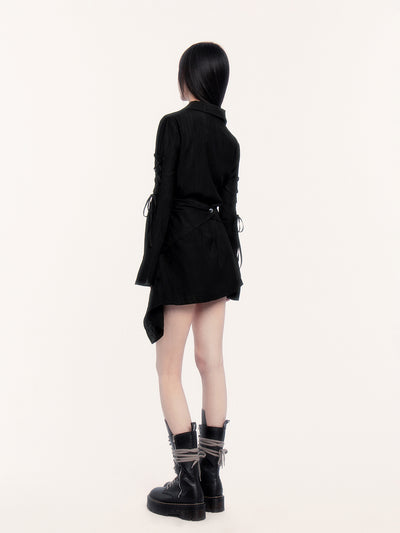 Tie-up Trumpet Sleeve Shirt VOC0434