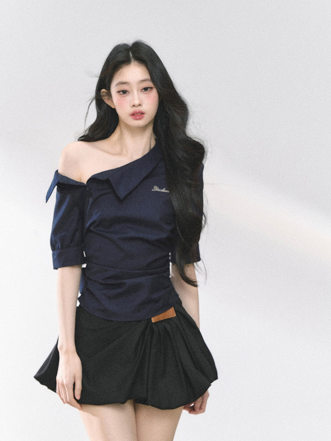 High-end French off-shoulder Shirt DIA0505