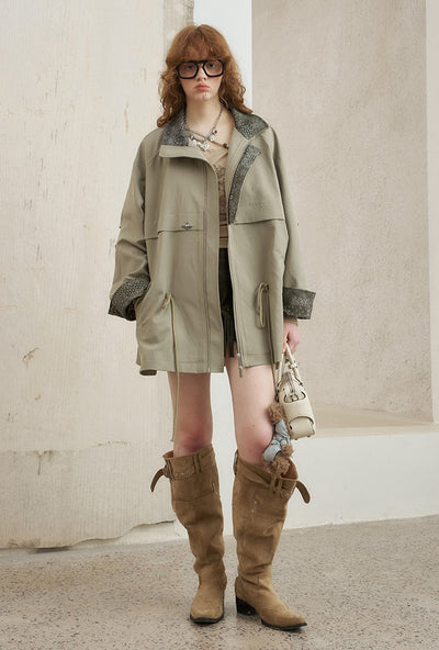 Paisley Patchwork Mid-length Jacket DID0216